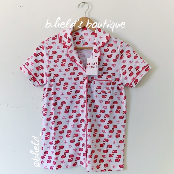 Roller Rabbit Moby The Whale Polo Pajamas in Pink Size X-Small XS Brand New NWT - Picture 2 of 16